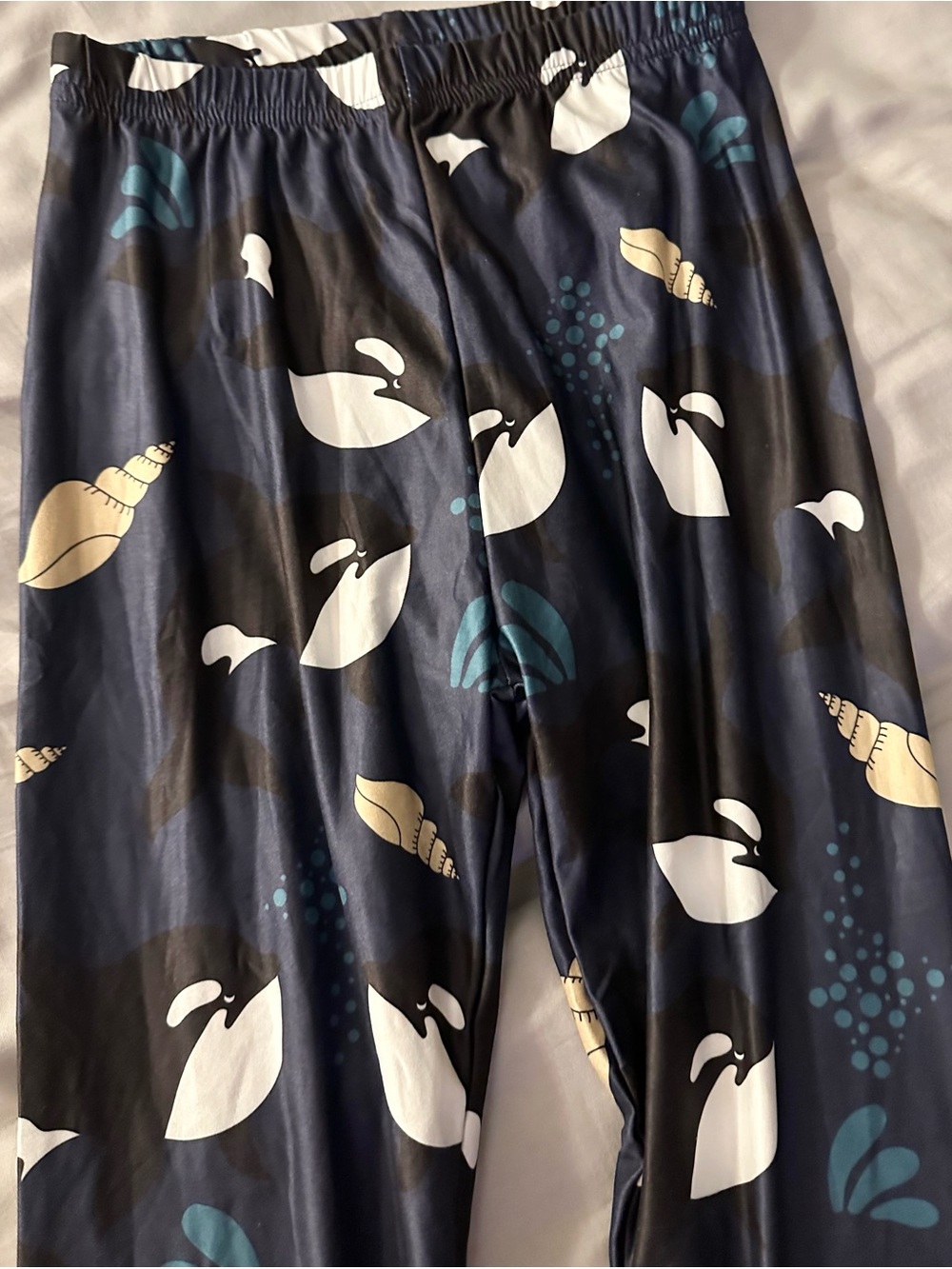 Kids Navy Whale & Seashell Pajama Pants